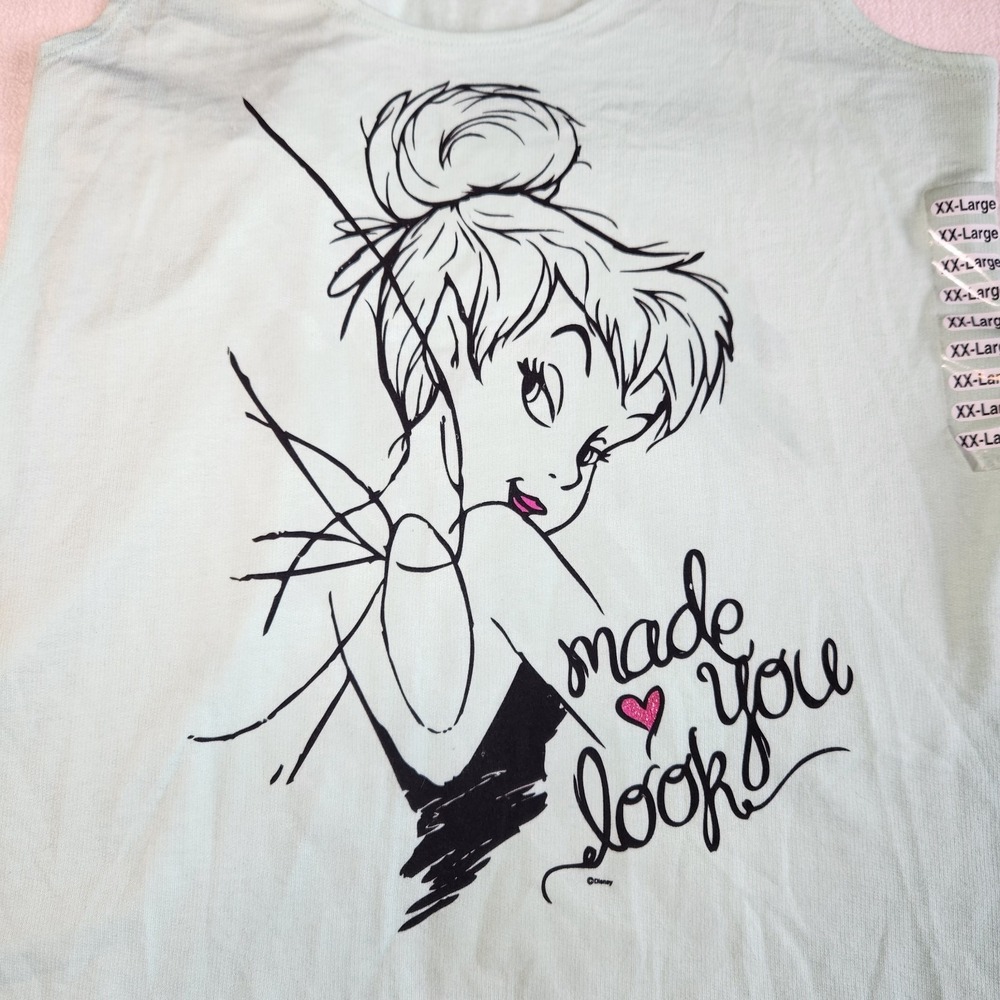 DISNEY x DEL SOL Tinkerbell Tank Top Women 2XL Blue Color Changing Racerback NEW - Picture 9 of 9
